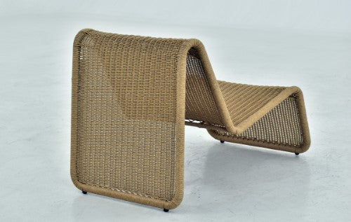 M Relax Outdoor Lounger - Natural - Alu Frame with Outdoor Wicker