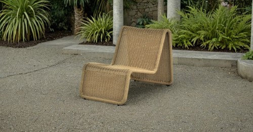 M Relax Outdoor Lounger - Natural - Alu Frame with Outdoor Wicker
