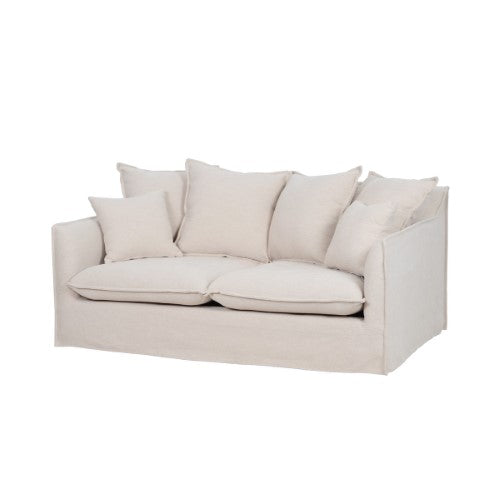 Sydney Slip Cover 2 Seater 6 Cushions - Almond