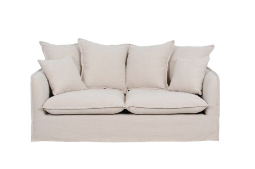 Sydney Slip Cover 2 Seater 6 Cushions - Almond