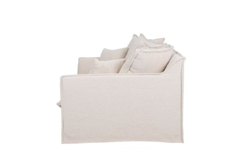 Sydney Slip Cover 2 Seater 6 Cushions - Almond
