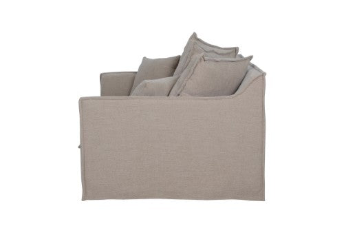 Sydney Slip Cover 2 Seater 6 Cushions - Hazelnut