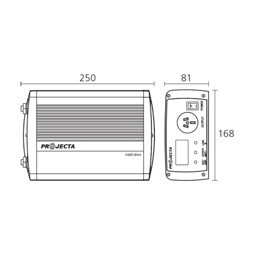 Projecta -Inverter Pure Sine 12v 600w