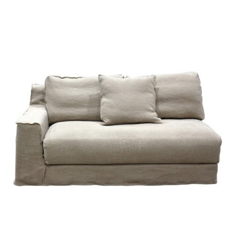 Amalfi 2 Seater Left-Burlap 100% Linen
