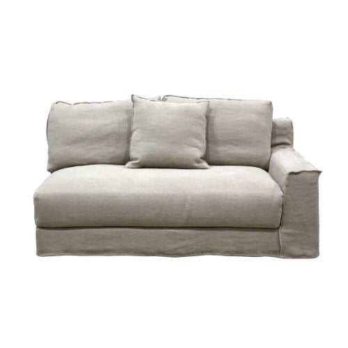 Amalfi 2 Seater Right-Burlap 100% Linen