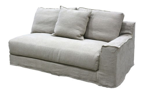 Amalfi 2 Seater Right-Burlap 100% Linen