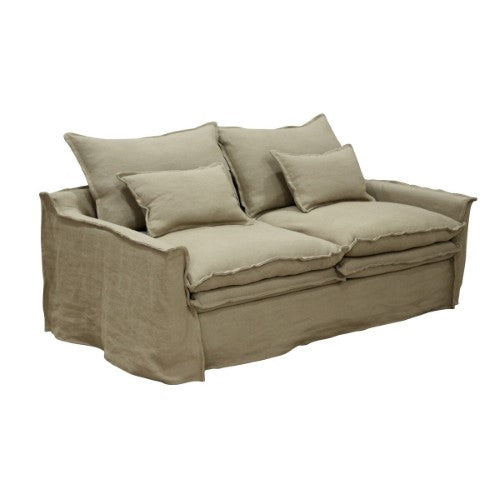Marseille 2 Seater-Oatmeal 100% Linen