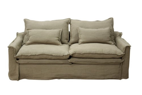 Marseille 2 Seater-Oatmeal 100% Linen