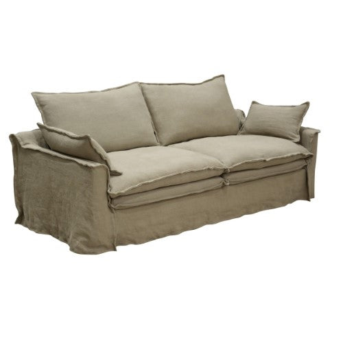 Marseille 3 Seater-Oatmeal 100% Linen