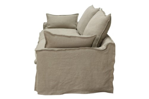 Marseille 3 Seater-Oatmeal 100% Linen