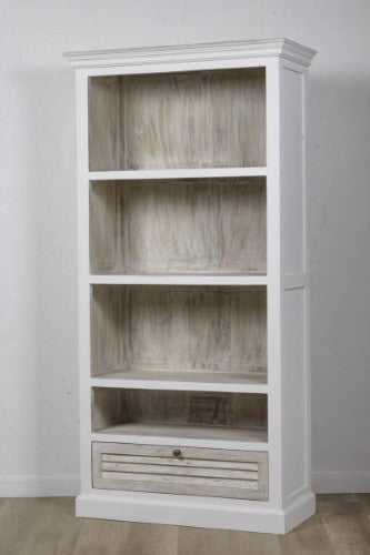 Antique White Bookcase - Mango