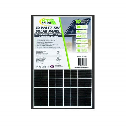 10W 12V SINGLE CELL MONO-CRYSTALLINE SOLAR PANEL