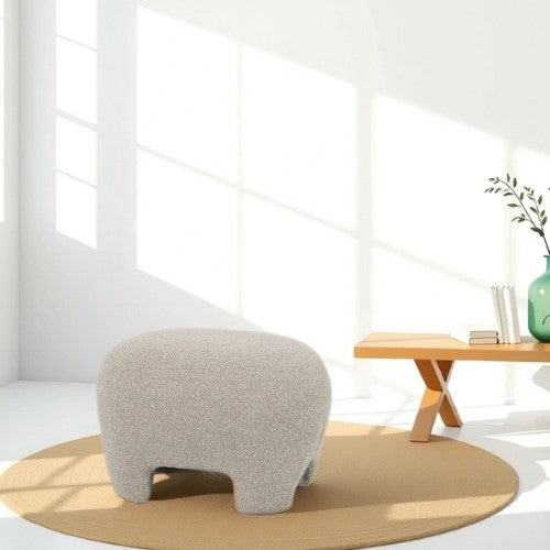 Elle Ottoman - Eggshell