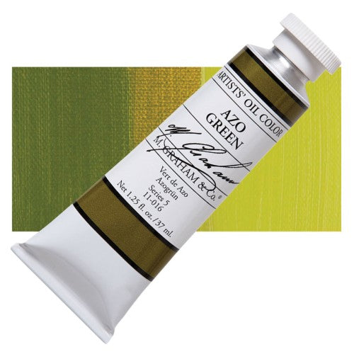 M Graham 37ml Artists' Oil Paints AZO GREEN