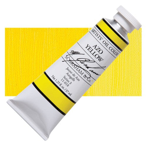 M Graham 37ml Artists' Oil Paints AZO YELLOW