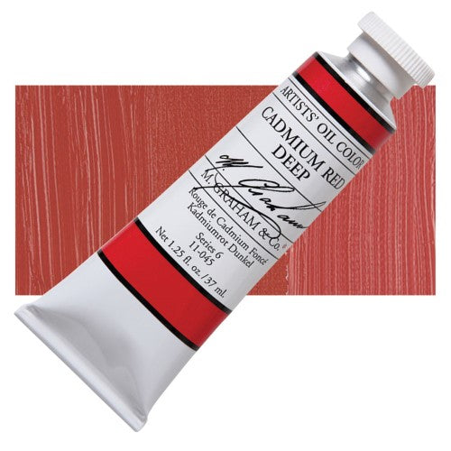 M Graham 37ml Artists' Oil Paints CADMIUM RED DEEP