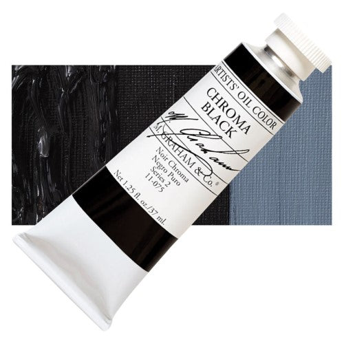 M Graham 37ml Artists' Oil Paints CHROMA BLACK