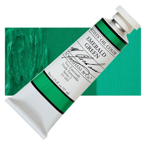 M Graham 37ml Artists' Oil Paints EMERALD GREEN