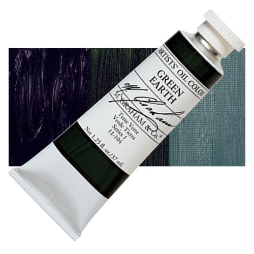 M Graham 37ml Artists' Oil Paints GREEN EARTH