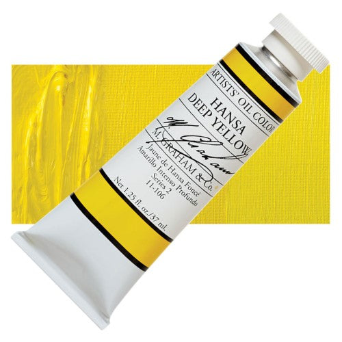 M Graham 37ml Artists' Oil Paints HANSA YELLOW DEEP