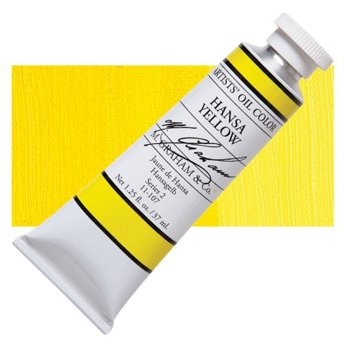 M Graham 37ml Artists' Oil Paints HANSA YELLOW LEMON