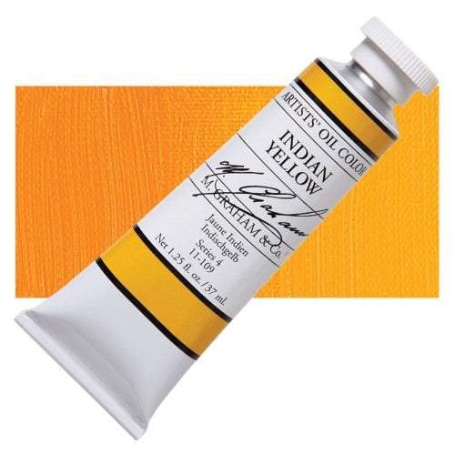M Graham 37ml Artists' Oil Paints INDIAN YELLOW