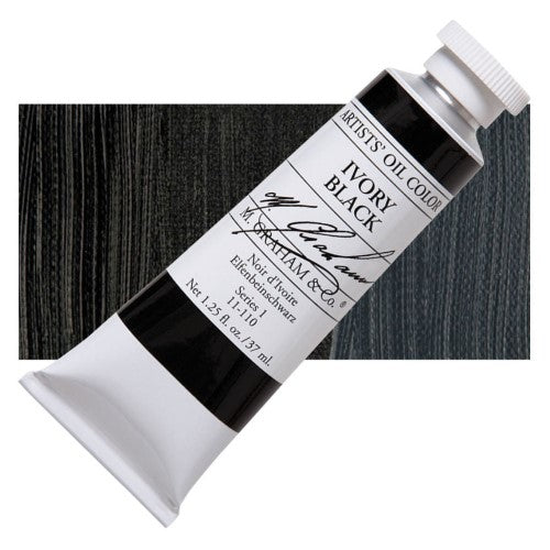 M Graham 37ml Artists' Oil Paints IVORY BLACK