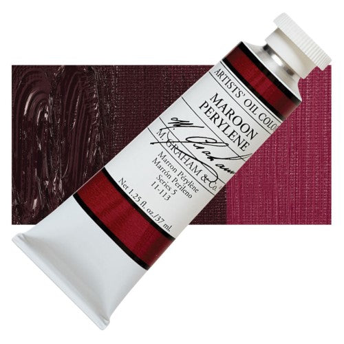 M Graham 37ml Artists' Oil Paints MAROON PERYLENE