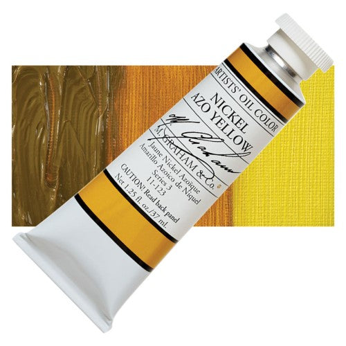 M Graham 37ml Artists' Oil Paints NICKEL AZO YELLOW