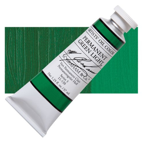M Graham 37ml Artists' Oil Paints PERMANENT GREEN LIGHT