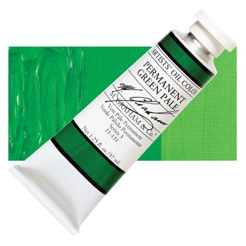 M Graham 37ml Artists' Oil Paints PERMANENT GREEN PALE