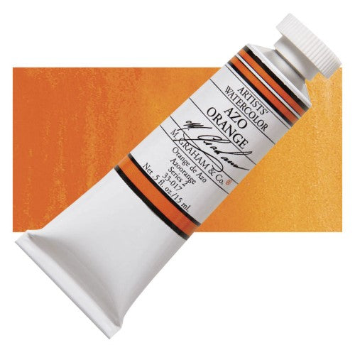 M Graham 15ml Artists' Watercolour Paints AZO ORANGE