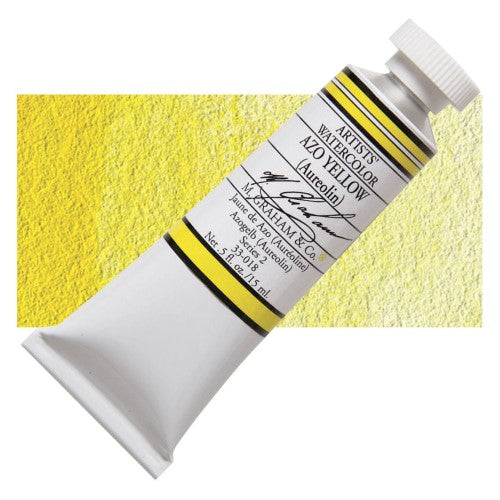 M Graham 15ml Artists' Watercolour Paints AZO YELLOW