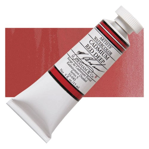 M Graham 15ml Artists' Watercolour Paints CADMIUM RED DEEP
