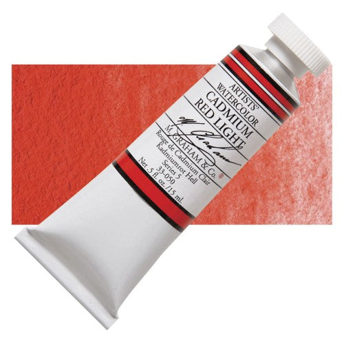 M Graham 15ml Artists' Watercolour Paints CADMIUM RED LIGHT