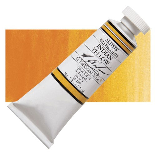 M Graham 15ml Artists' Watercolour Paints INDIAN YELLOW