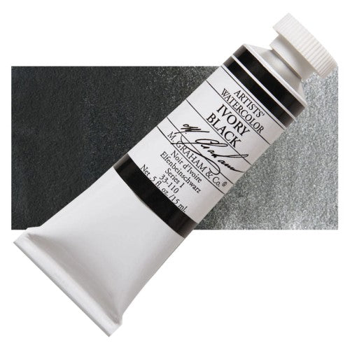 M Graham 15ml Artists' Watercolour Paints IVORY BLACK