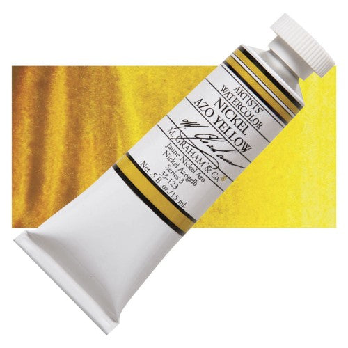 M Graham 15ml Artists' Watercolour Paints NICKEL AZO YELLOW