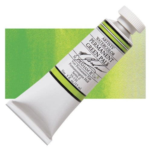 M Graham 15ml Artists' Watercolour Paints PERMANENT GREEN PALE