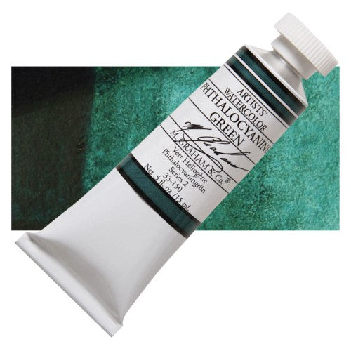 M Graham 15ml Artists' Watercolour Paints PHTHALO GREEN