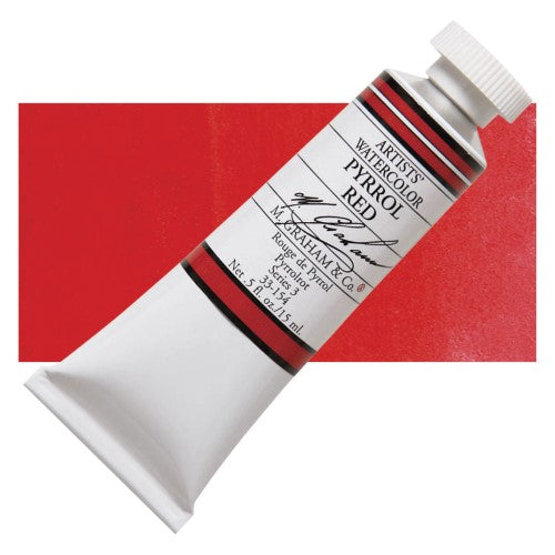 M Graham 15ml Artists' Watercolour Paints PYRROL RED