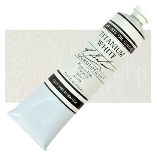 M Graham 150ml Artists' Oil Paints TITANIUM WHITE RPD DR