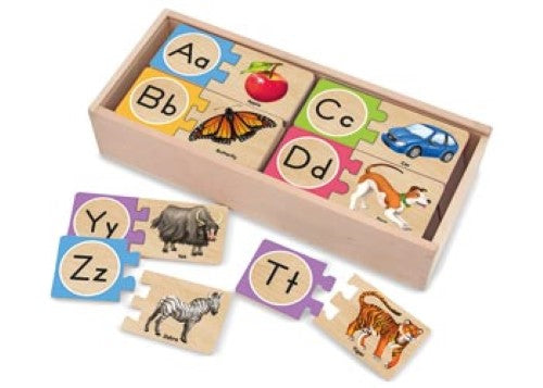 Melissa & Doug - Alphabet Wooden Puzzle Cards