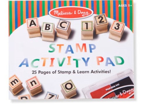Melissa & Doug - Deluxe Wooden ABC-123 Stamp Set