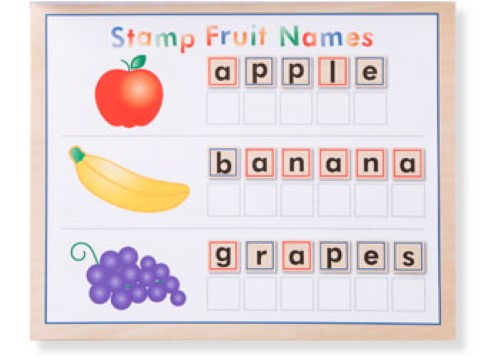 Melissa & Doug - Deluxe Wooden ABC-123 Stamp Set