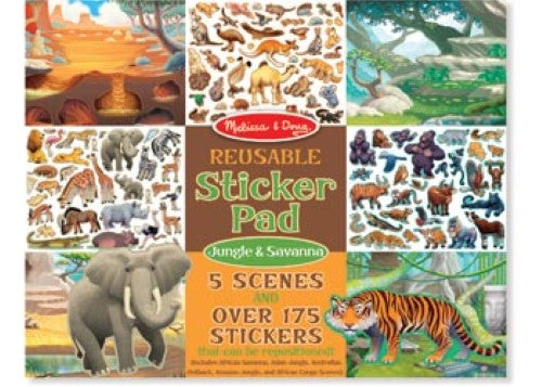 Melissa & Doug - Reusable Sticker Pad - Jungle & Savanna