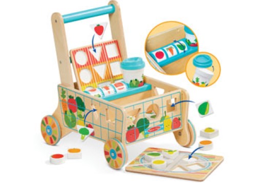 Melissa & Doug - Wooden Grow with Me Grocery Cart