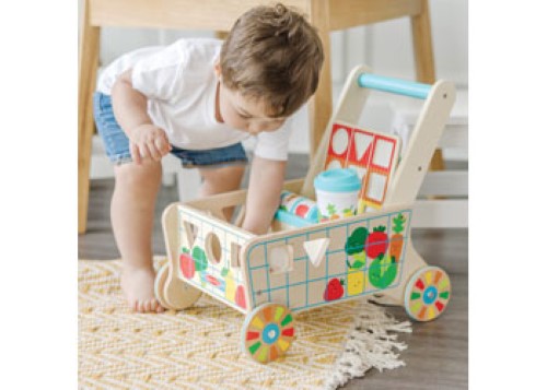 Melissa & Doug - Wooden Grow with Me Grocery Cart
