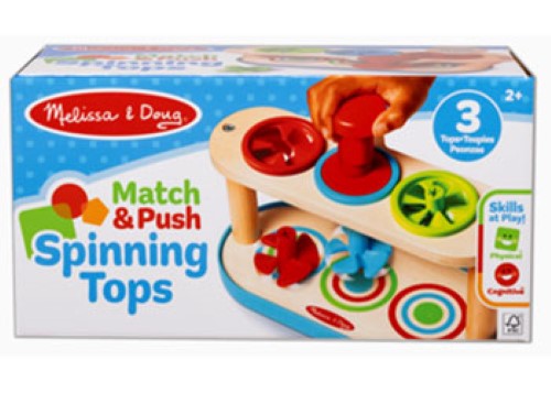 Melissa & Doug - Match & Push Spinning Tops
