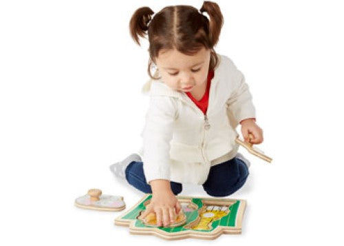 Melissa & Doug - Jungle Friends Knob Puzzle - 3pc